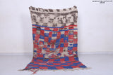 Moroccan berber rug 3.9 X 7.1 Feet - Boucherouite Rugs