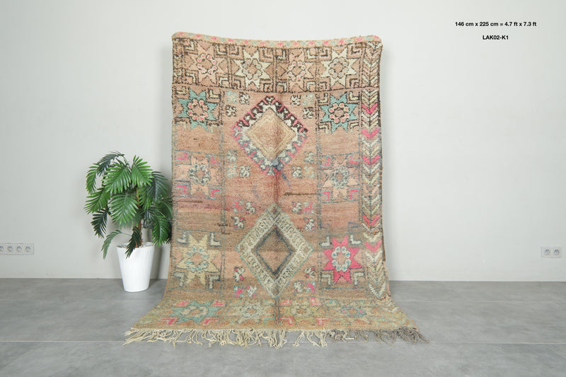 Geometric Moroccan wool rug - 4.7 ft x 7.3 ft