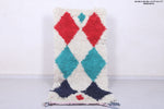 Moroccan berber rug 2.6 X 6.1 Feet - Boucherouite Rugs