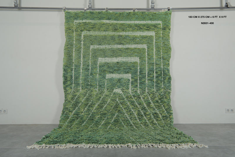 Handmade Moroccan Rug 6 FT X 9 FT - beni ourain rug