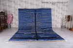Custom Dark Blue Moroccan rug - handmade berber carpet