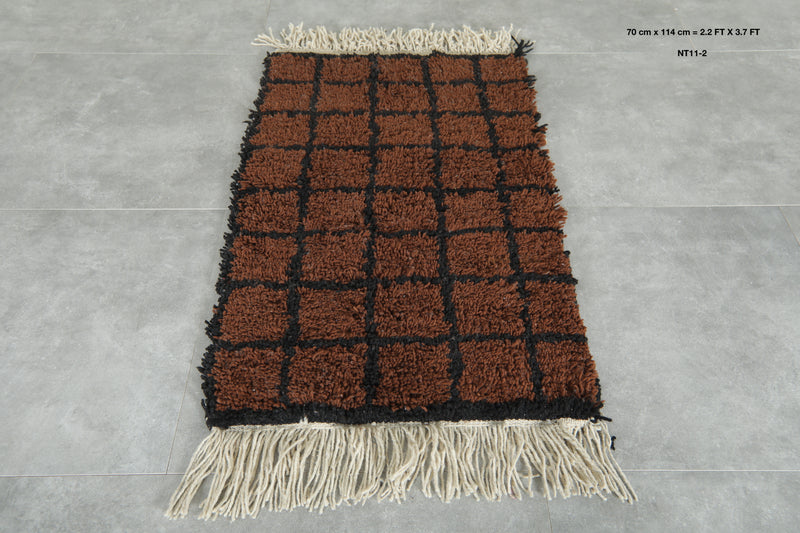 Handmade Moroccan Rug 2.2 FT X 3.7 FT - beni ourain rug