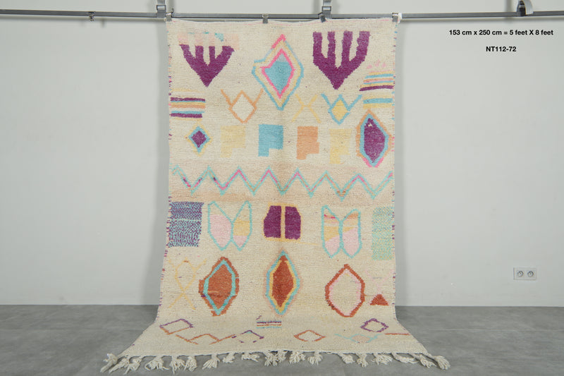 Handwoven Moroccan Rug 5 x 8 feet