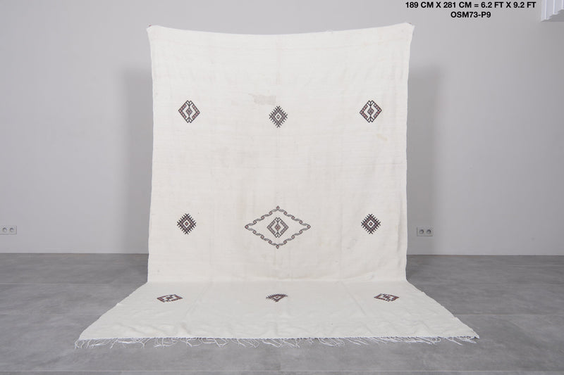 Handwoven Kilim 6.2x9.2 FT - Moroccan Geometric Rug - Handwoven Kilim