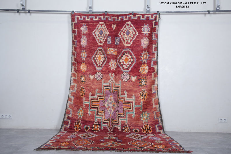 Moroccan Boujaad Rug 6.1 x 11.1 Feet – Handwoven Vintage Berber Carpet