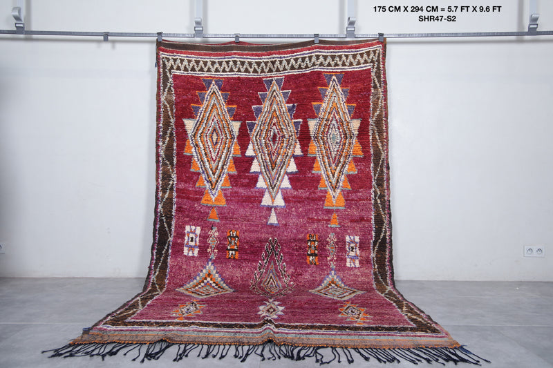 Handmade Berber Rug 5.7 x 9.6 Feet – Moroccan Tribal Wool Carpet