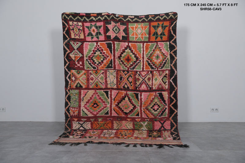 Tribal Moroccan Rug 5.7 x 8 Feet – Vibrant Handwoven Berber Art
