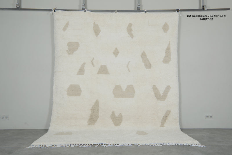 Beni ourain Moroccan rug - 8.2 x 10.5 ft | Handwoven abstract neutral - Beni ourain rugs