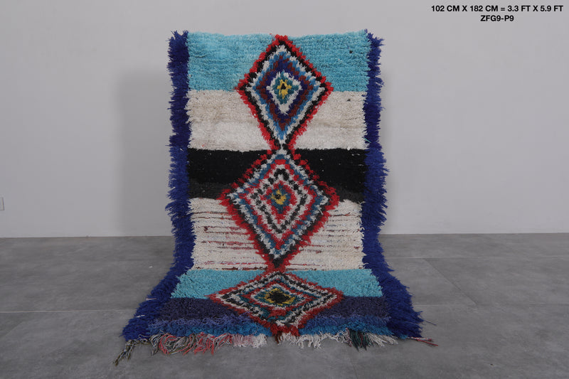 Moroccan Rug 3.3 X 5.9 Feet – Vibrant Handwoven Berber Carpet