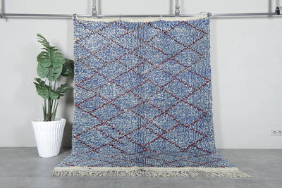 Benoît Beni Ourain Vintage Moroccan Rug Cream/Brown Diamond 265x170cm - Little Known Makers Benoît Beni Ourain Vintage Moroccan Rug Cream/Brown Diamond 265x170cm - Little Known Makers