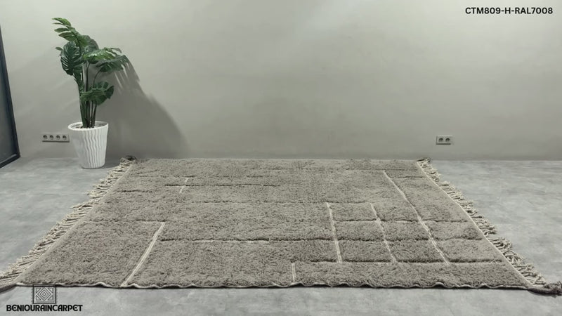 Geometric Handmade wool Moroccan rug - Custom rug