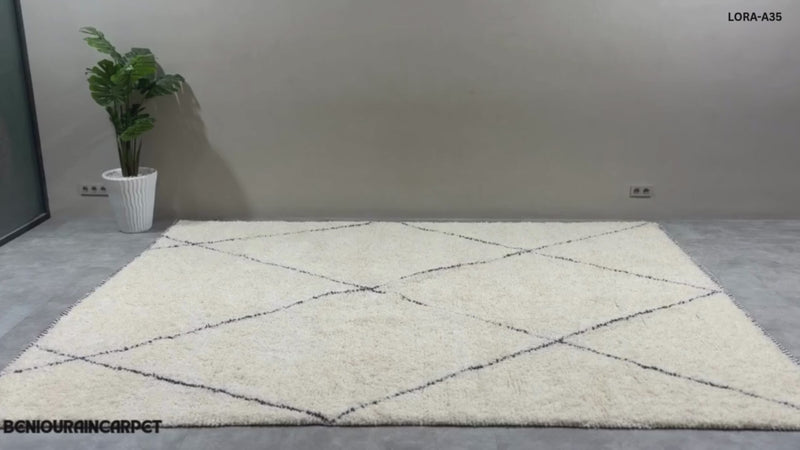 Custom Moroccan beni ourain rug - Custom wool rug