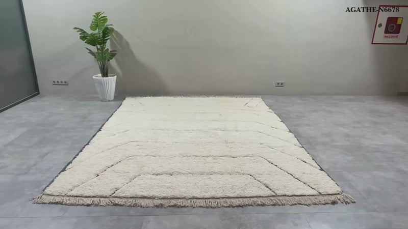 Handwoven Moroccan wool rug - Custom rug