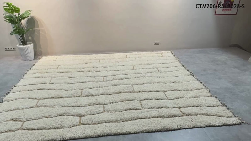 Handmade Moroccan rug - Beni ourain custom rug