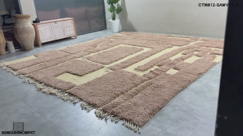 Custom Moroccan Rug - Handmade Wool Carpet - Contemporary Geometric Design