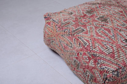 Moroccan berber handmade vintage rug pouf