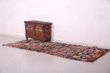 Moroccan Boucherouite Runner rug 2.9 X 7.5 Feet