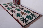 Vintage handmade moroccan runner rug 2.6 FT X 5.8 FT