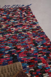 Colorful Moroccan runner rug 3.5 X 6.8 Feet