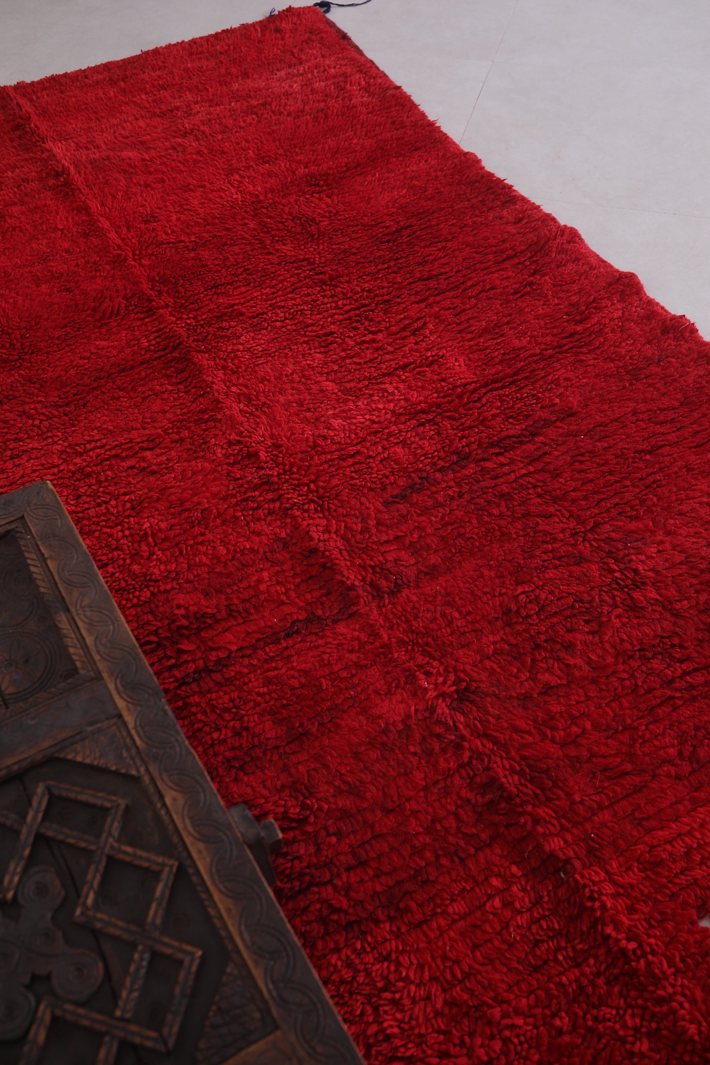 Moroccan rug red 5.3 FT X 10.6 FT