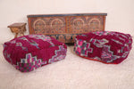 Two Moroccan kilim Poufs berber Ottoman