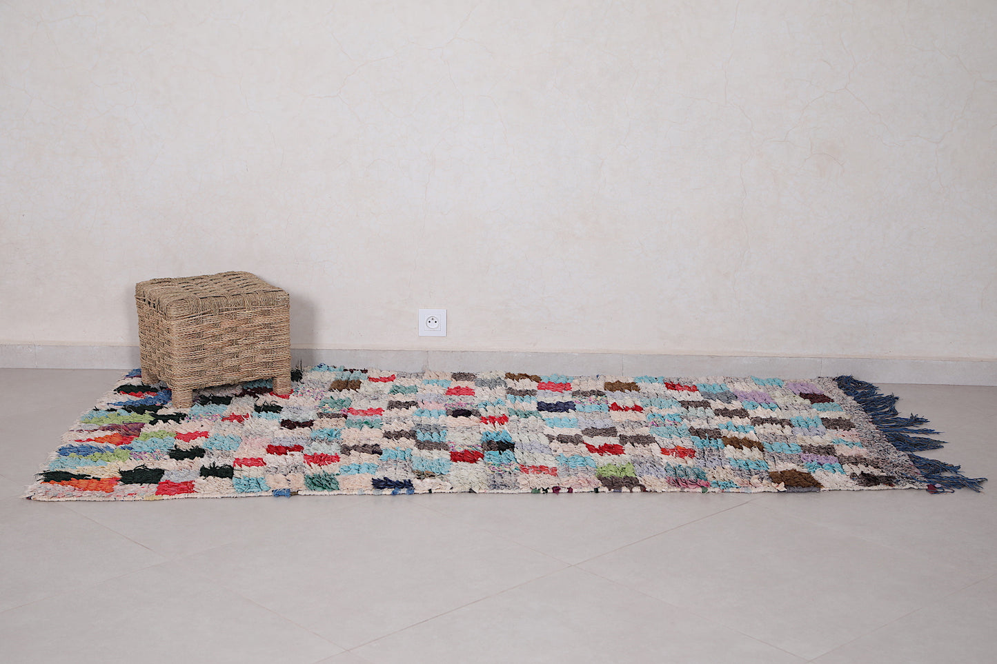 Moroccan runner rug 3.4 X 7 Feet