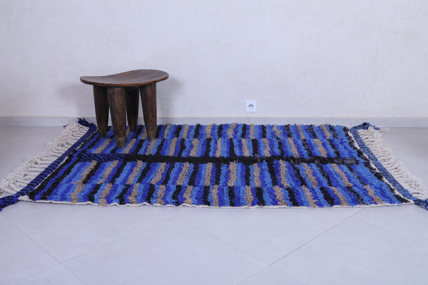 Moroccan handmade berber contemporary rug 4.5 FT X 6.5 FT
