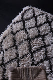 berber Beni ourain rug with black stripes 2.9 X 5.5 Feet