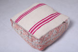 Moroccan berber handmade pink vintage rug pouf