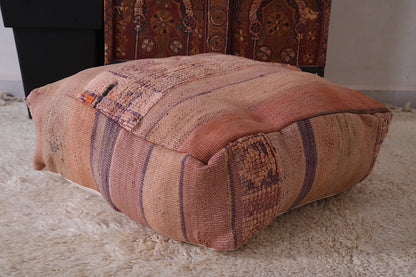 Moroccan handmade kilim pouf for home decor