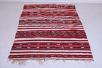 Vintage moroccan handwoven kilim rug 4.9 FT X 7.1 FT