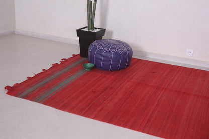Amazing Kilim Rug in Red Color 5.8 FT X 10.1 FT