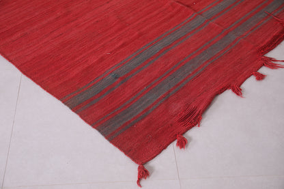 Amazing Kilim Rug in Red Color 5.8 FT X 10.1 FT