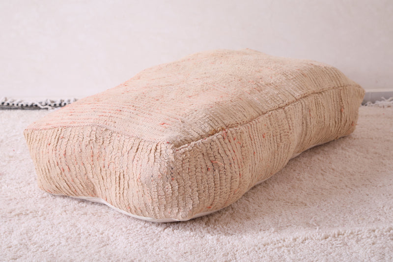 Beige Handmade Moroccan Kilim Pouf - Moroccan kilim pouf