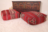 Two Ottoman berber poufs in Red Kilim