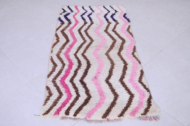 Shaggy Handmade Moroccan rug 2.9 X 5.4 Feet - Runner moroccan rugs