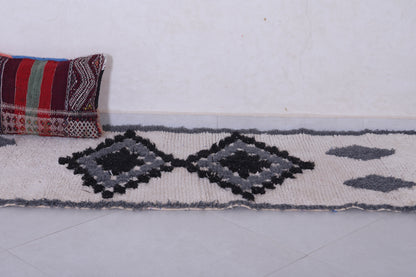 Vintage Berber Hallway Rug 2.6 X 6.5 Feet