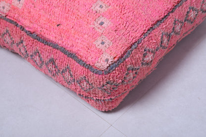Handmade moroccan berber ottoman pink pouf