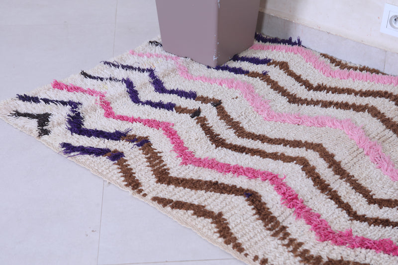 Shaggy Handmade Moroccan rug 2.9 X 5.4 Feet - Runner moroccan rugs