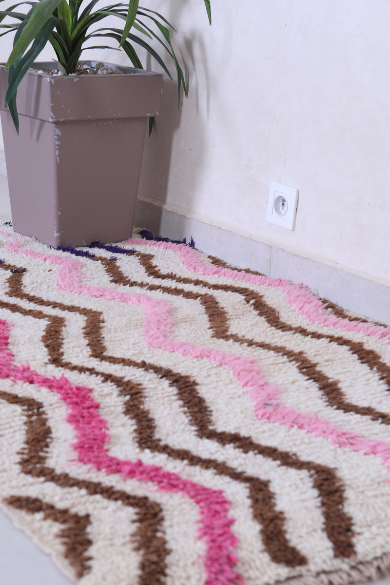 Shaggy Handmade Moroccan rug 2.9 X 5.4 Feet - Runner moroccan rugs