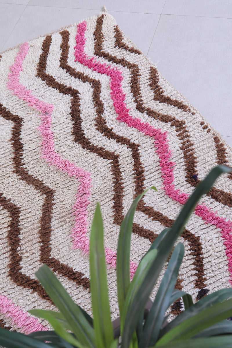 Shaggy Handmade Moroccan rug 2.9 X 5.4 Feet - Runner moroccan rugs