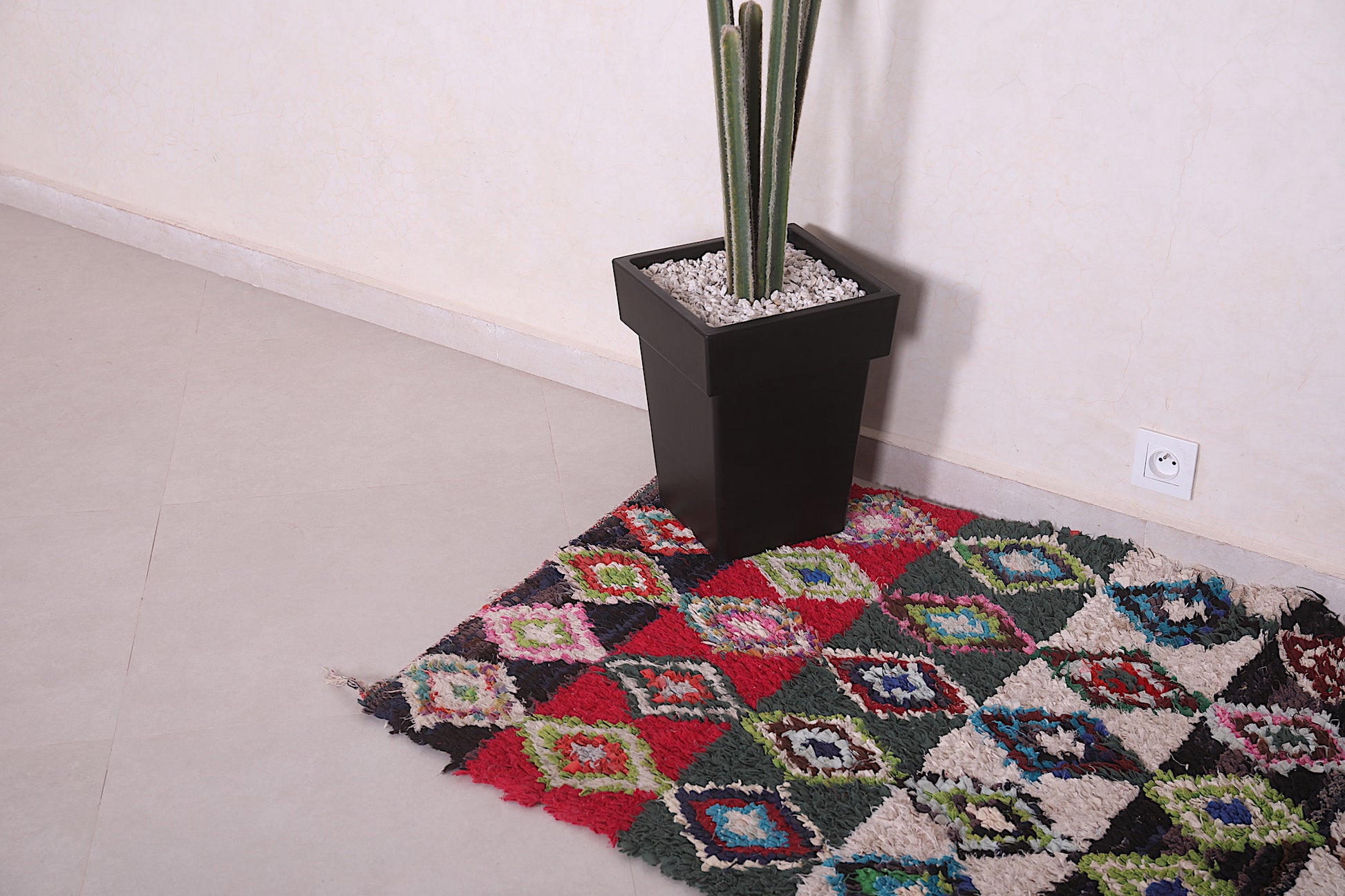 Boucherouite azilal rug 3 x 5.1 Feet