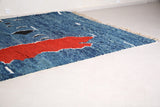 Blue Moroccan Beni Ourain Tribal Rug 8.2 FT X 10.1 FT