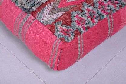 Moroccan handmade berber pink ottoman pouf