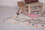 Colorful handmade moroccan berber contemporary rug 5.2 FT X 7.9 FT