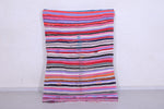 Colourful moroccan berber handwoven kilim 4.3 FT X 6.3 FT