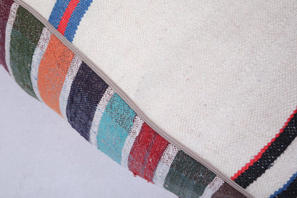 Two moroccan berber azilal handmade rug pouf