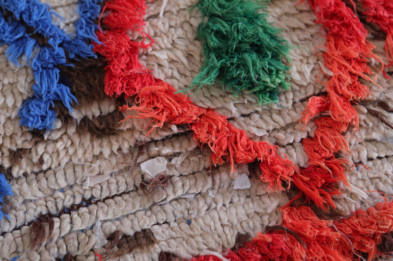 Moroccan Runner Rug - 2.2 x 6.6 Feet Handmade Wool - moroccan rug