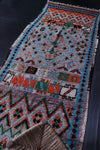 Colorful Moroccan Tribal Rug 3.7 X 10.2 Feet