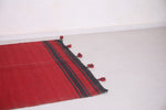 Vintage red moroccan handwoven kilim 5.9 FT X 5.3 FT